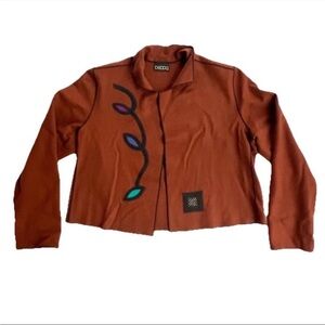Vintage Beppa Jacket Wool Brown Boho Wearable Art Made In USA Women’s M